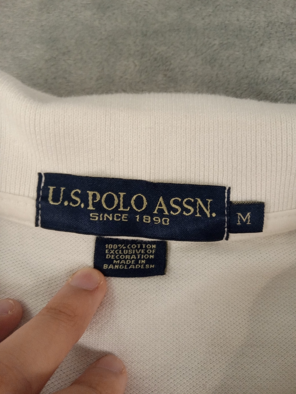 U.S. Polo Assn. Men's White Short-Sleeve Polo Shirt Size Medium - Picture 2 of 13